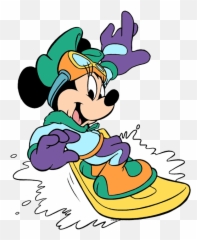 Minnie Mouse Snowboarding Minniemouse Winterolympics - Disney Snowboarding Clipart Emoji,Snowboard Emoji
