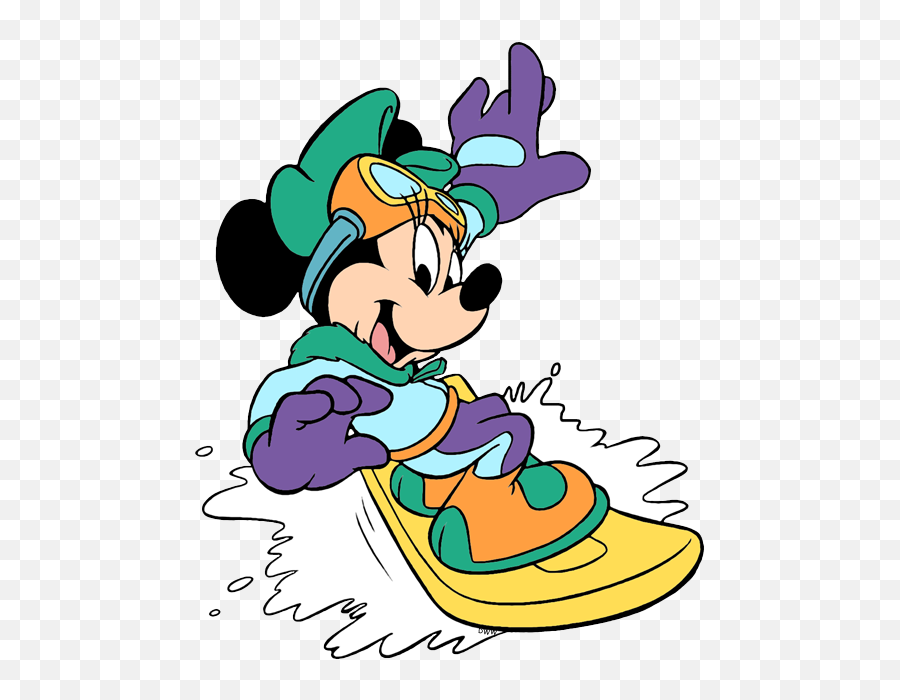 Minnie Mouse Snowboarding Minniemouse Winterolympics - Disney Snowboarding Clipart Emoji,Snowboard Emoji