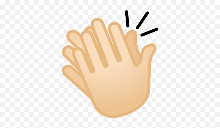 Light Skin Tone Emoji - Clapping Emoji Transparent Background,Clapping Emoji Gif