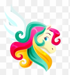 Wats Colorful Unicorn Stickers 1 - Cartoon Emoji,Emoji Dabing