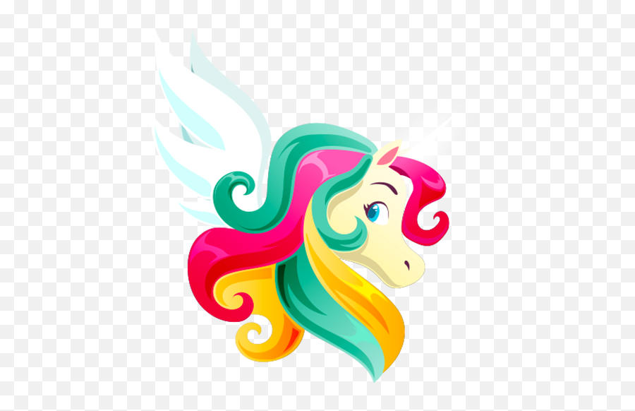 Wats Colorful Unicorn Stickers 1 - Cartoon Emoji,Emoji Dabing