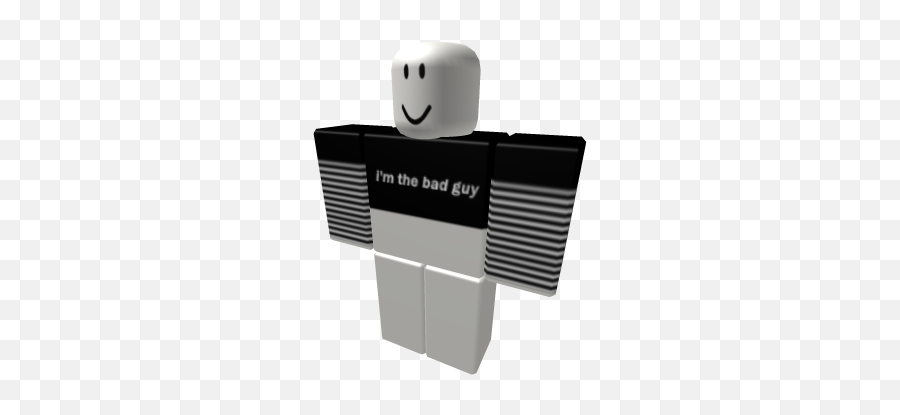 Im The Bad Guy Black Stripe Crop - Roblox Here Emoji,Duh Emoticon