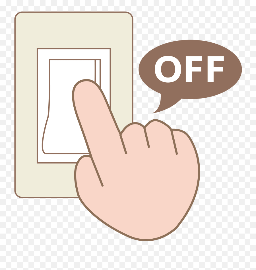 Hand Pushing Switch Off Clipart Free Download Transparent - Sign Emoji,Lightswitch Emoji
