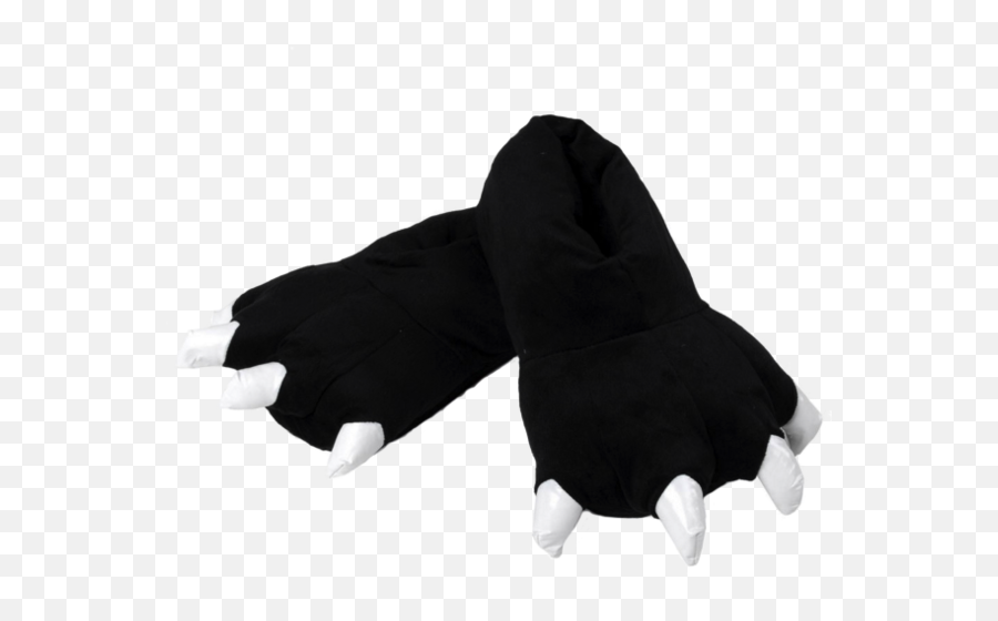 Black Monster Slippers - Safety Glove Emoji,Emoji Slippers