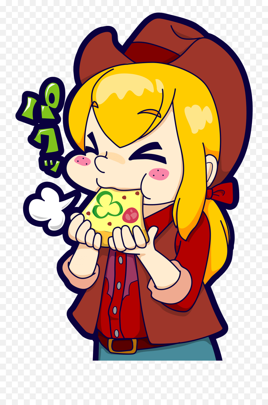 Cowgirl Is Eating Pizza Clipart Emoji,Cowgirl Emoji