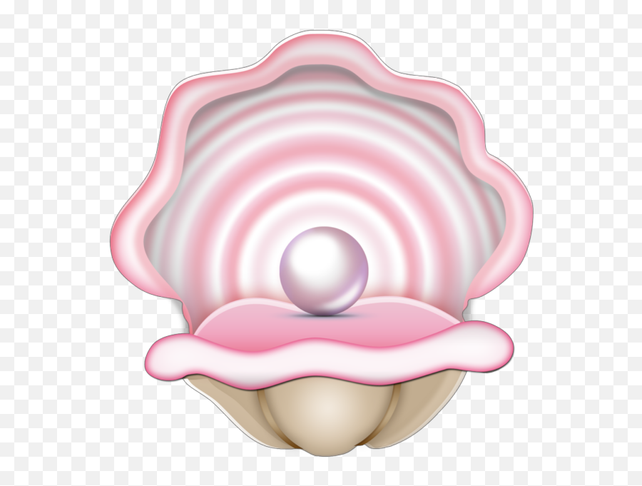 Oyster With Pearl Png Svg Clip Art For - Cartoon Clam With Pearl Emoji,Oyster Emoji