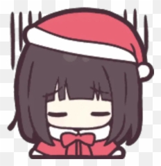Menhera - Chan Christmas Emoji Sticker Per Whatsapp Menhera Chan Christmas Hat,Aloha Emoji
