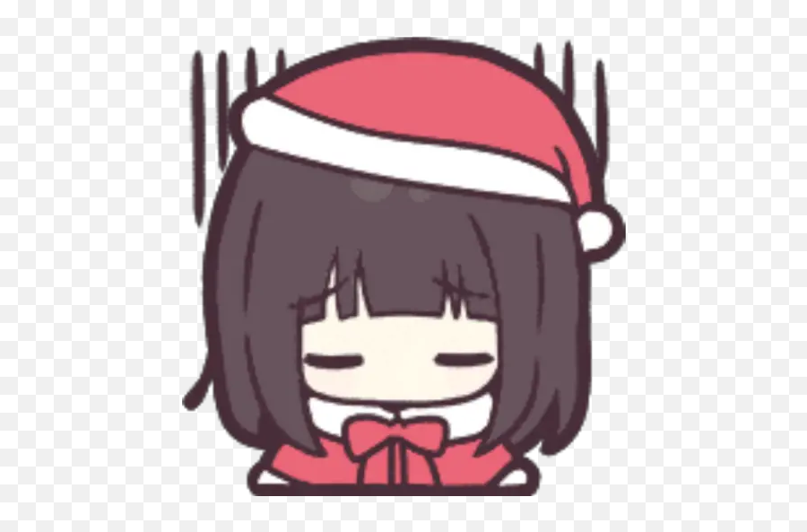Menhera - Chan Christmas Emoji Sticker Per Whatsapp Menhera Chan Christmas Hat,Aloha Emoji