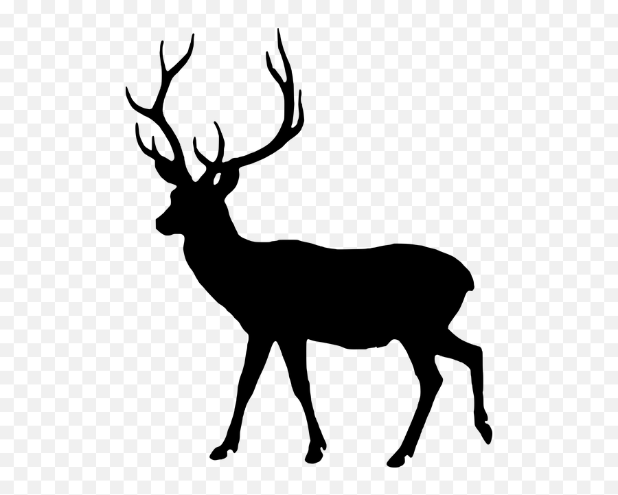 Deer Buck Animals Sillouette Sticker - Animal Silhouette Emoji,Buck Deer Emoji