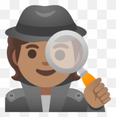 Detective Medium Skin Tone Emoji - Investigator Icon