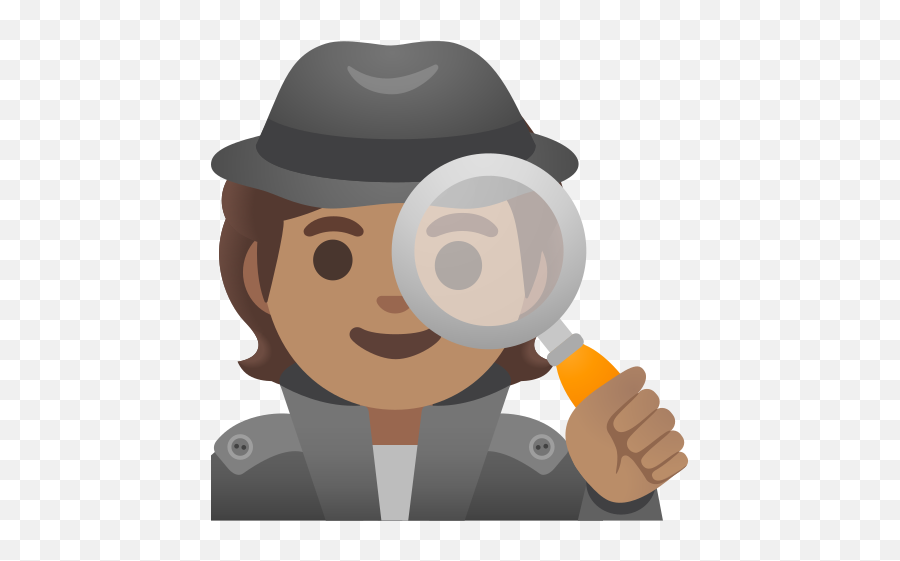 Detective Medium Skin Tone Emoji - Investigator Icon,Emoji Drinking Glasses