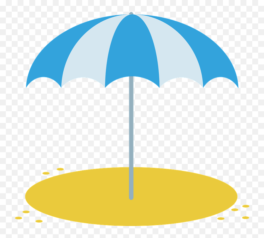 Beach Umbrella Clipart - Blue Beach Umbreblla Clipart Emoji,Beach Emoji Art