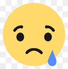 Facebook Emoji Transparent Png Clipart Free Download - Sad Reaction
