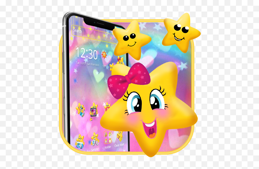 Cute Yellow Star Emoji Theme Hack - Emoji,Kilt Emoji