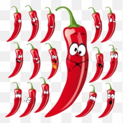 Peppers Everything - Cartoon Transparent Background Chilli Emoji