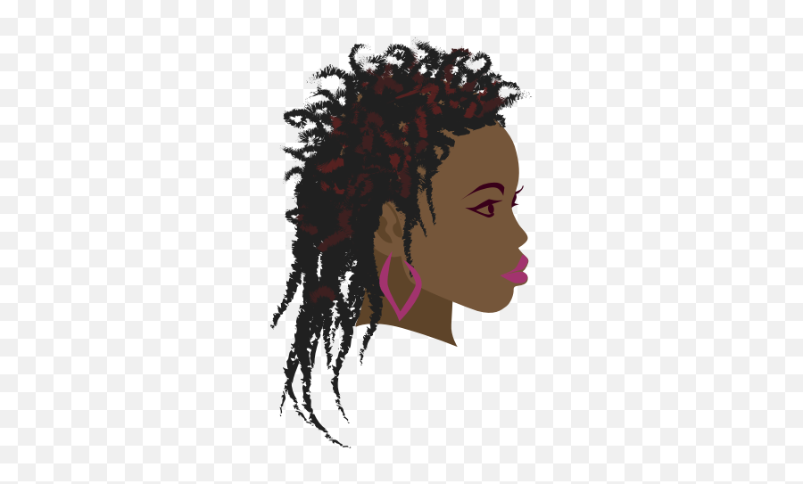 African Girl 3 - Silhouette Of Black Girl Hair Braids Emoji,Dancing Girl Emoji Costume