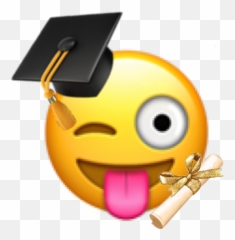 Trending Graduation Stickers - Smiley Emoji,Graduation Emoticon