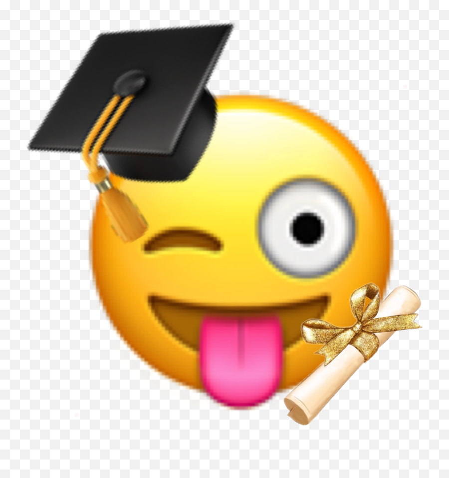 Trending Graduation Stickers - Smiley Emoji,Graduation Emoticon