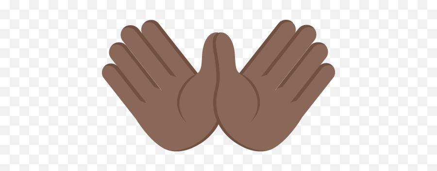 Open Hands Sign Dark Skin Tone Emoji - Manos Abiertas Emoji,Hands On Hips Emoji