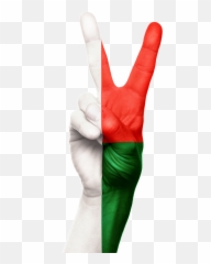 Madagascar Hand Flag Country Peace - Of Emoji