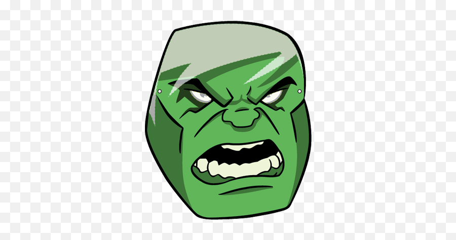 Hulk Face Clipart - Face Hulk Clipart Png Emoji,Hulk Emoji.