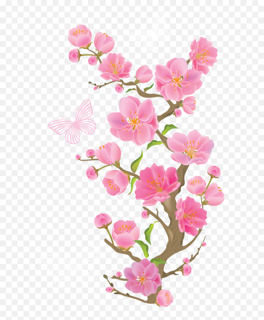 Cherry Blossom Png Hd - Clip Art Pink Flowers Emoji,Cherry Blossom Emoji