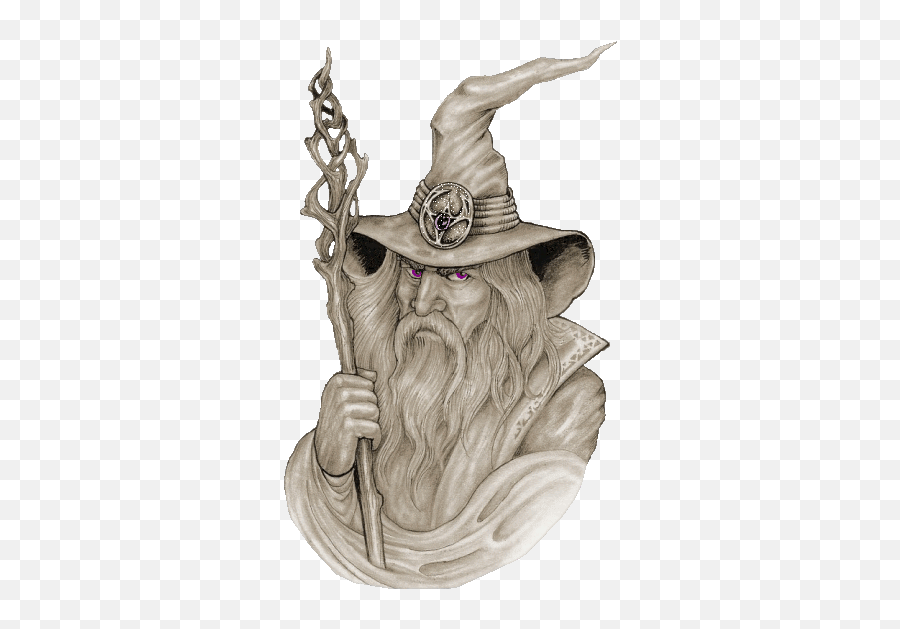 Wizard Seer Mage Magic Spells Fantasy Fantasyart Terrie - Desenho De Mago Para Tattoo Emoji,Wizard Emoji