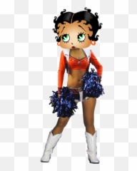 Bettyboopbroncos1 Black Betty Boop Betty Boop - Betty Boop Dress At Purple Emoji,Cheerleader Emoji