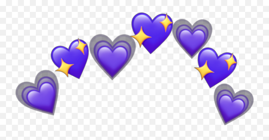 Purple Heart Hearts Purpleheart Heartpurple Crown Tumbl - Heart Emoji,Purple Heart Emoji Transparent