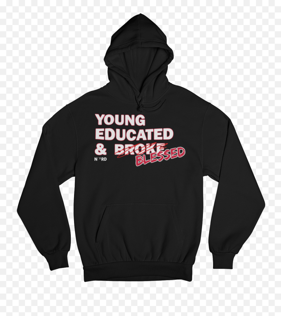 Young Educated Blessed Black Hoodie - Riverdale Merch Emoji,Butter Emoji Hoodie