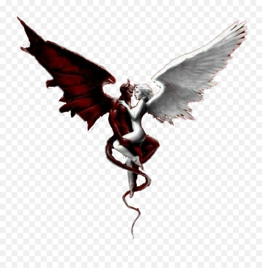 Devil Angel Love Sex Passion Fantasy - Angel Y Demonio Dibujo Emoji,What Is The Emoji For Sex