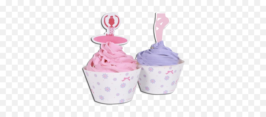 Ballerina Cupcake Wrappers U0026 Picks - Cake Decorating Supply Emoji,Muffin Emoji