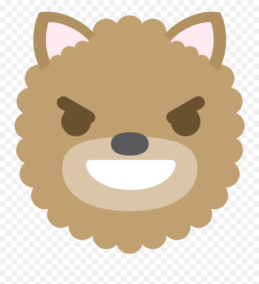 Free Emoji Dog Face Evil Smile Png With - Scalloped Circle Vector,Evil Face Emoji
