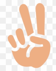 Victory Hand Emoji Clipart - Sign Language