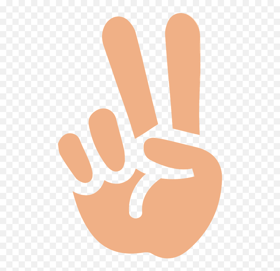 Victory Hand Emoji Clipart - Sign Language,Victory Emoji