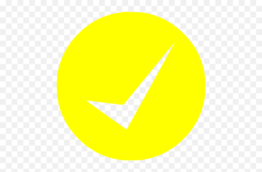 Yellow Check Mark 11 Icon - Free Yellow Check Mark Icons Circle Yellow Check Mark Emoji,Check Mark Emoticon