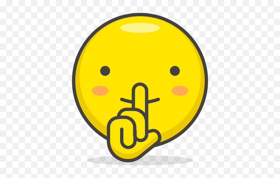 Silence Emoji Icon Of Colored Outline Style - Silence Emoji,Silence Emoji