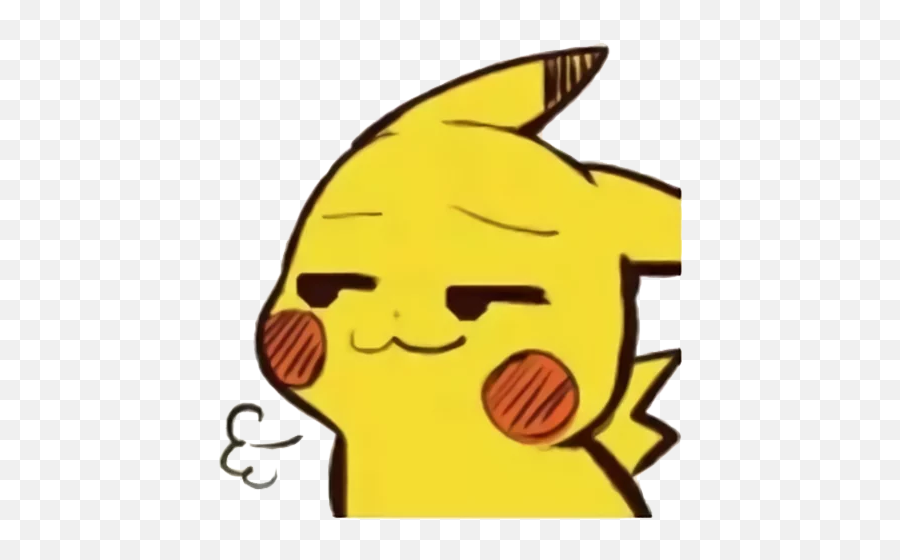 Pikachu Emoji,Smirk Emoji