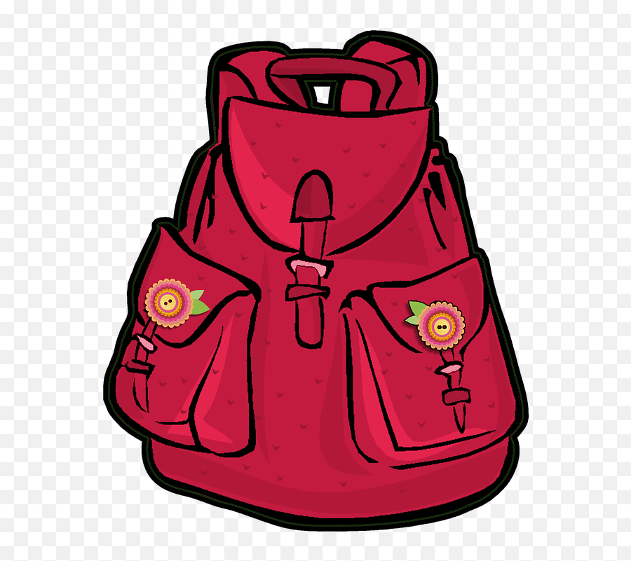 Pink Backpack Girl - School Bag Transparent Background Emoji,Emoji Backpacks For School