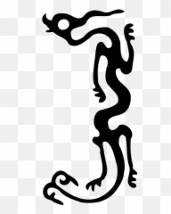 Chinese Dragon - Black And White Emoji