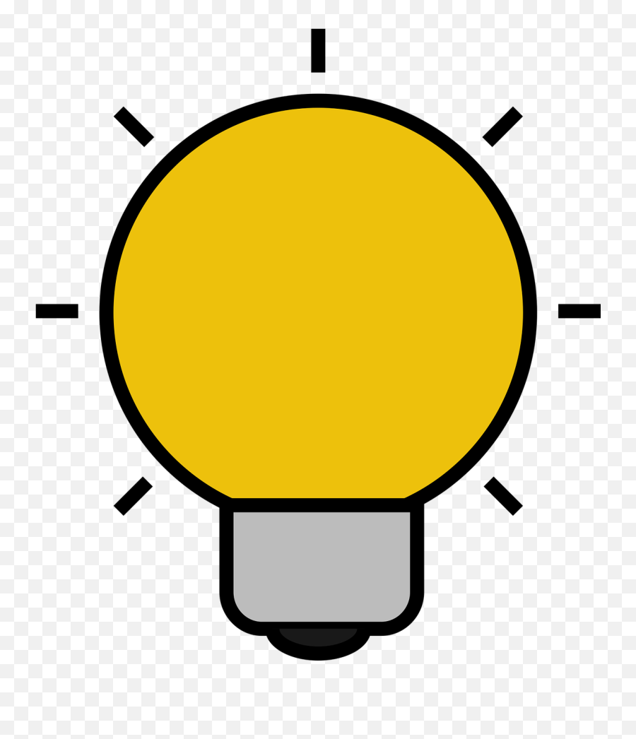 Icon Bulb Light Idea Free Vector Graphics Emoji,X Emoji