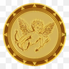 Angel Coin Gold Achievement - Emblem Emoji