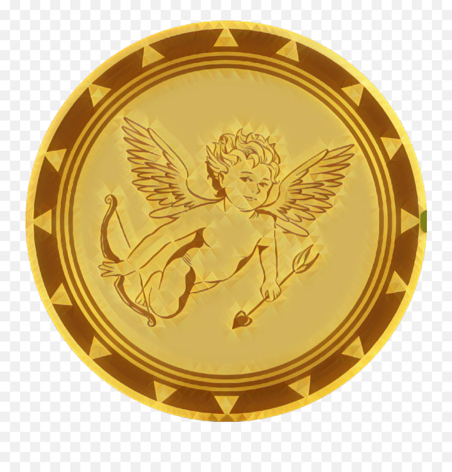 Angel Coin Gold Achievement Angel Coin - Emblem Emoji,Gold Coin Emoji