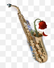 Saxophone Rose - Transparent Background Saxophone Png Emoji,Saxophone Emoji
