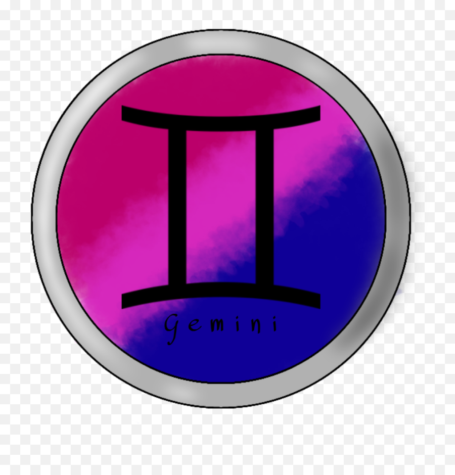 Gemini Bisexual Zodiac - Golden Circle Emoji,Gemini Emoji Sign