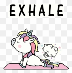 Sticker Yoga Unicorn Funnyedits Freetoedit - Chibi Cute Unicorns Emoji