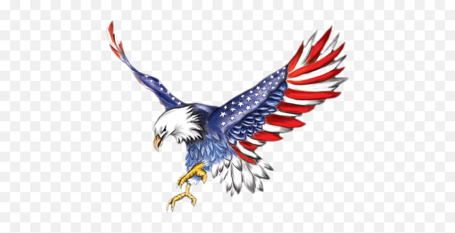 American Flag Eagle - Transparent Png American Flag Design Png Emoji,American Flag Emoji Png