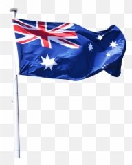 Australian Flag National Symbol Country - On Pole Png Emoji