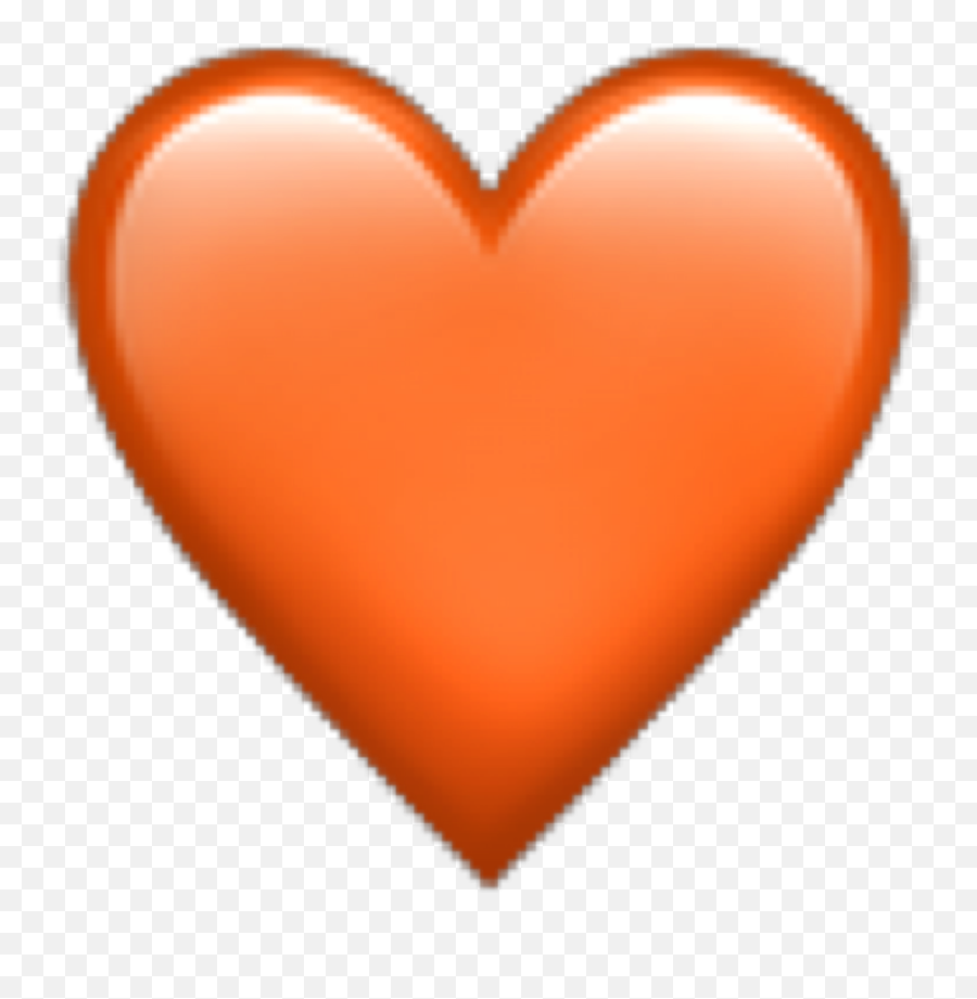 Orange Heart Emoji Iphone Freetoedit - Heart,Orange Heart Emoji