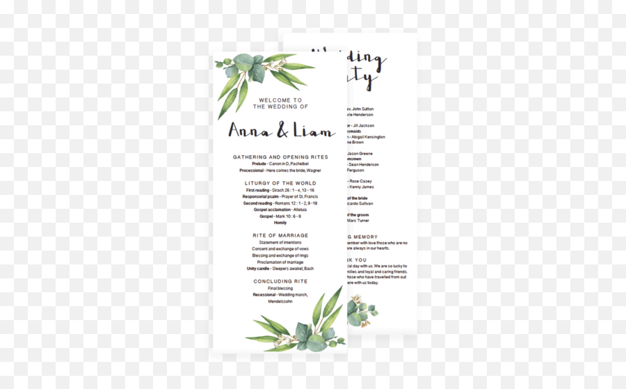 Editable Wedding Program With Purple Flowers - Stg1 Ceremony Emoji,Garden Hose Emoji